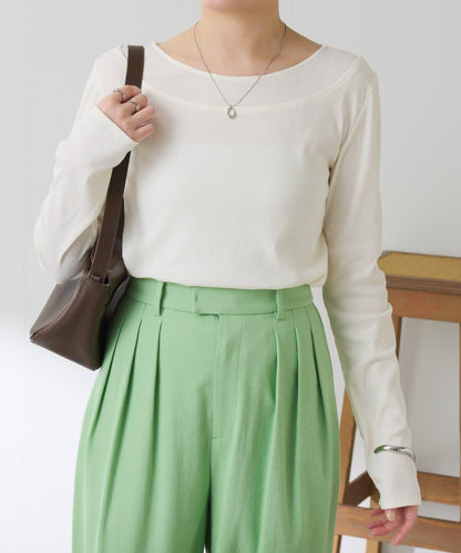 一件即可完成搭配 仿疊穿設計 長袖T恤