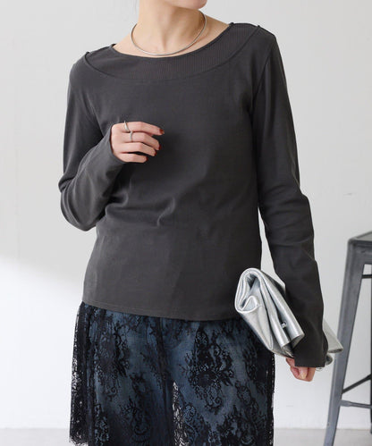 一件即可完成搭配 仿疊穿設計 長袖T恤