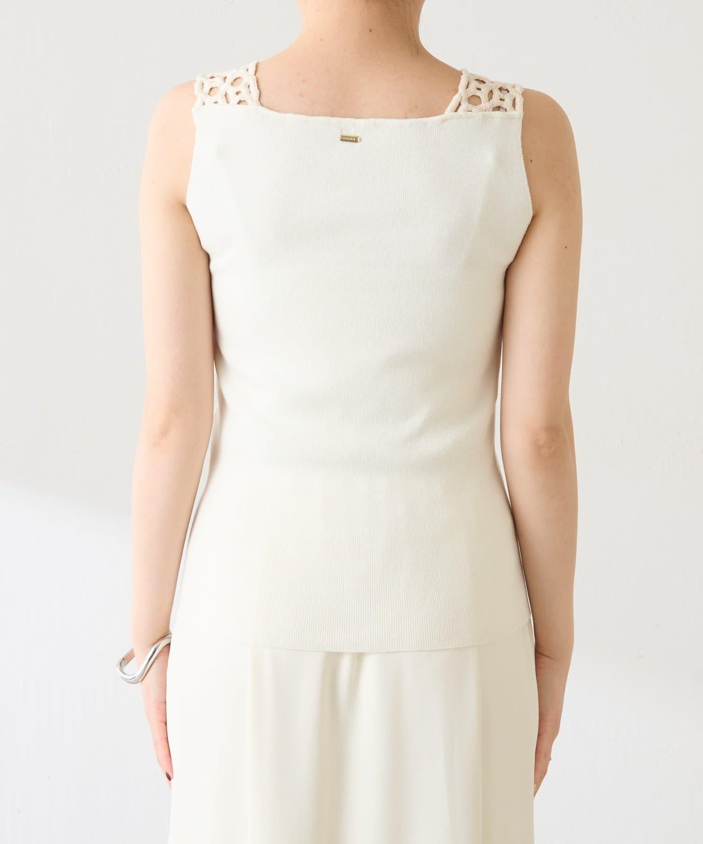 蕾絲裝飾 針織 吊帶上衣