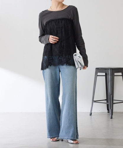 一件即可完成搭配 仿疊穿設計 長袖T恤