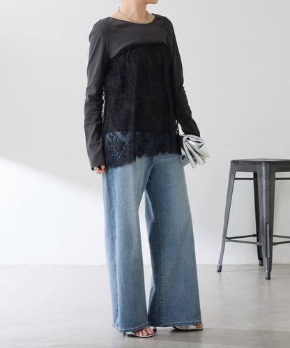 一件即可完成搭配 仿疊穿設計 長袖T恤