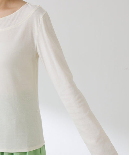 一件即可完成搭配 仿疊穿設計 長袖T恤