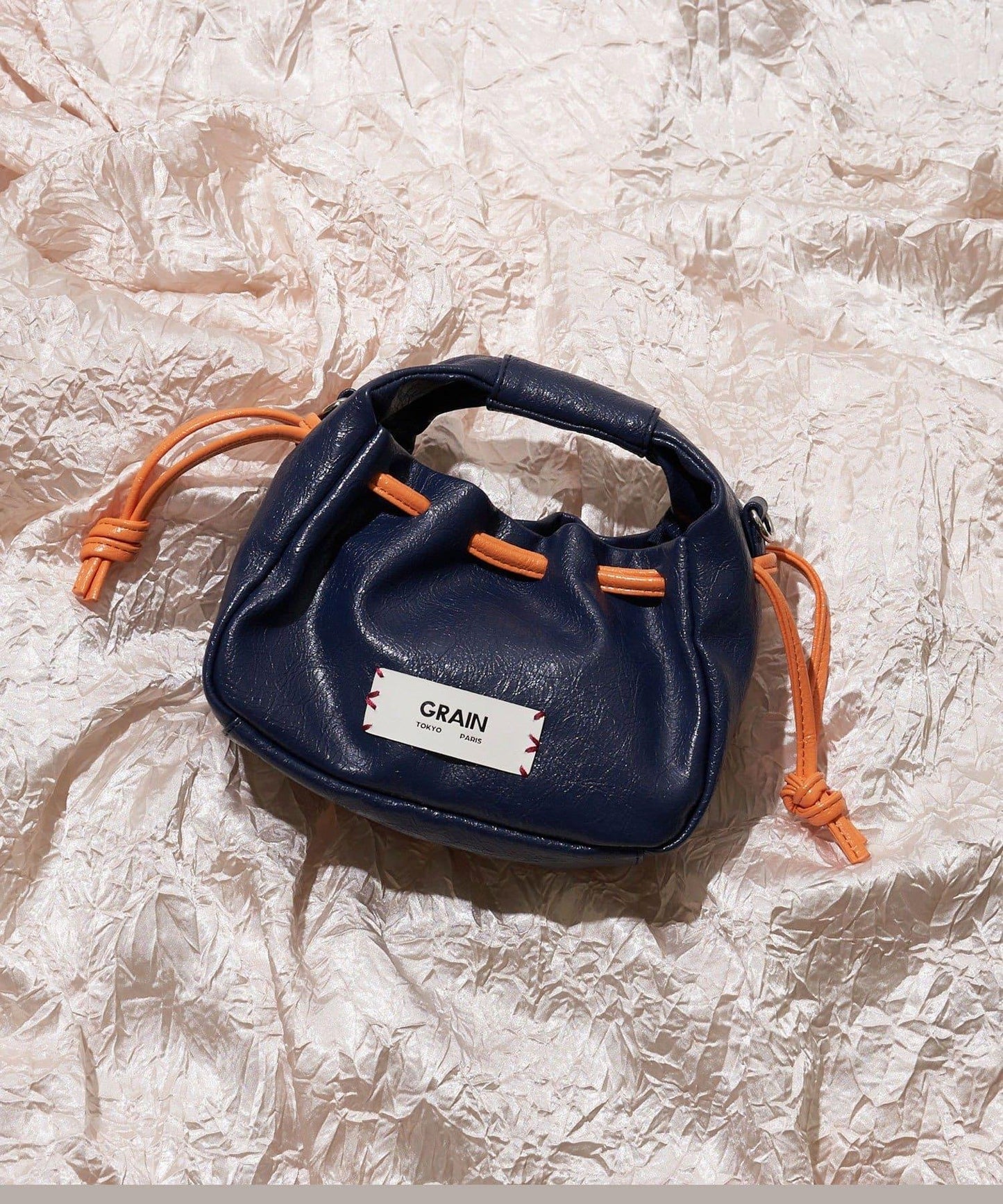 GRAIN/グレイン 復古走線 迷你束口手提包