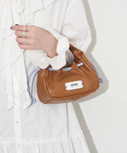 GRAIN/グレイン 復古走線 迷你束口手提包
