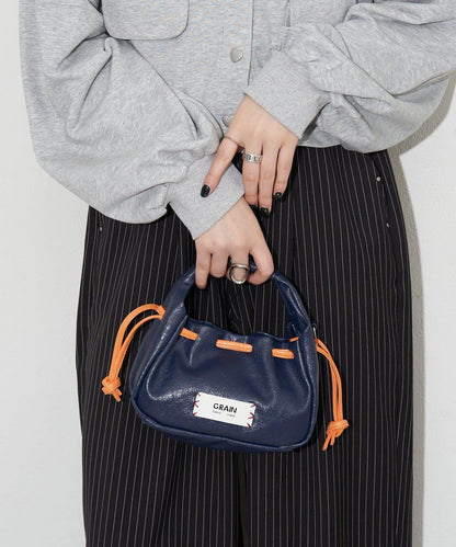 GRAIN/グレイン 復古走線 迷你束口手提包