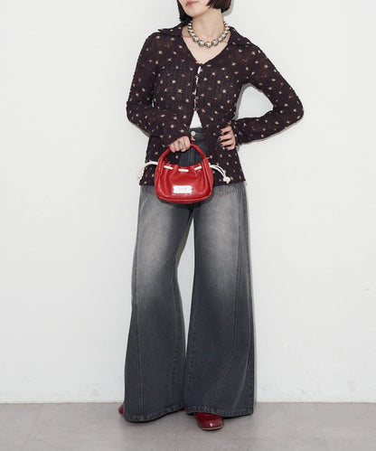 GRAIN/グレイン 復古走線 迷你束口手提包