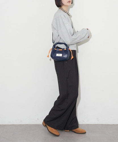 GRAIN/グレイン 復古走線 迷你束口手提包