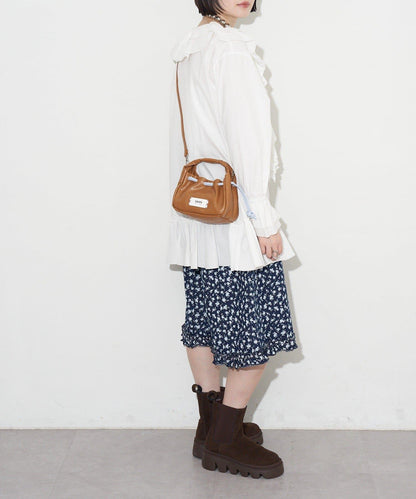 GRAIN/グレイン 復古走線 迷你束口手提包