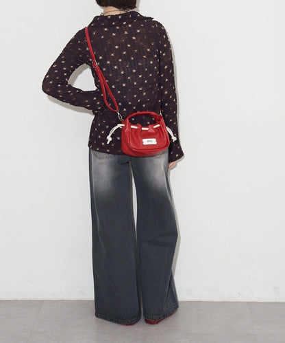 GRAIN/グレイン 復古走線 迷你束口手提包