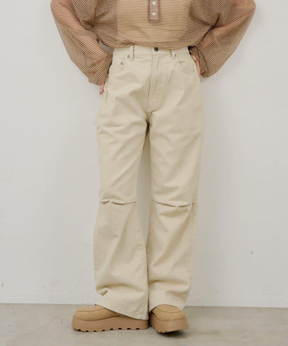 WHIMSIC 雙尺碼可選 可成套搭配 膝褶設計 棉質斜紋 褲子