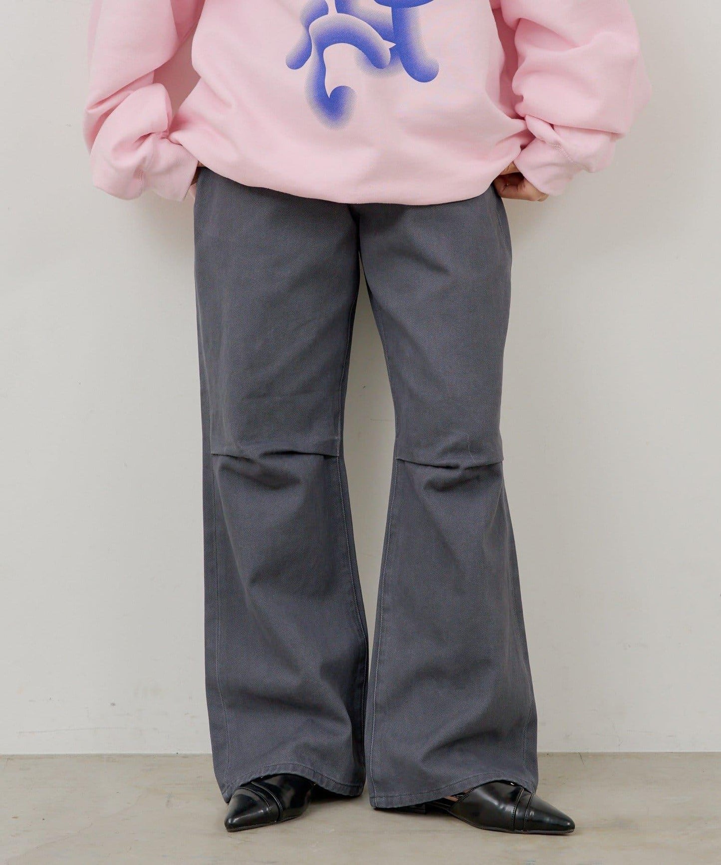 WHIMSIC 雙尺碼可選 可成套搭配 膝褶設計 棉質斜紋 褲子