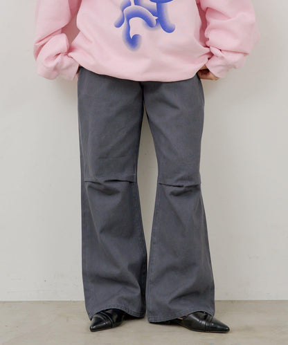 WHIMSIC 雙尺碼可選 可成套搭配 膝褶設計 棉質斜紋 褲子