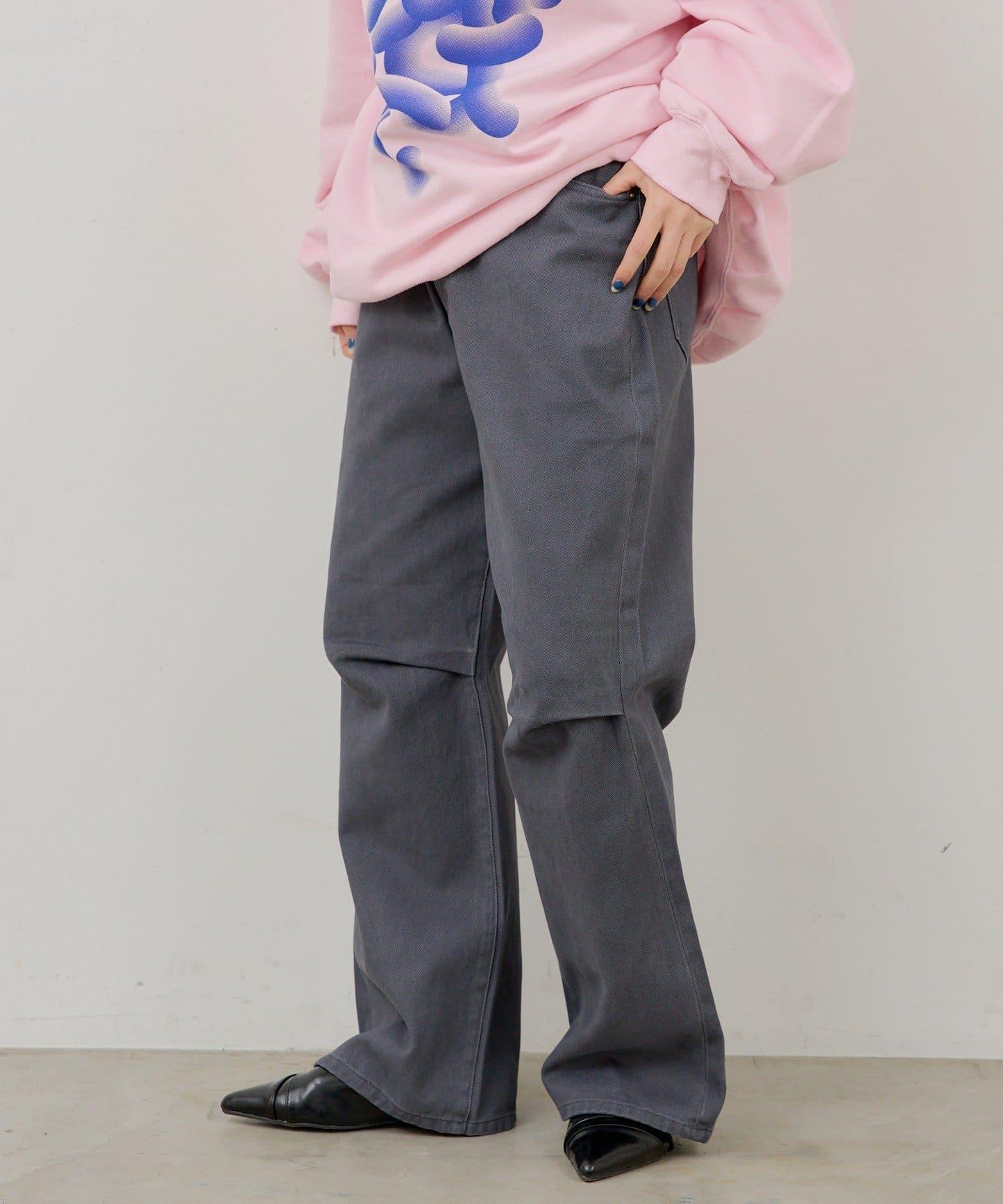 WHIMSIC 雙尺碼可選 可成套搭配 膝褶設計 棉質斜紋 褲子