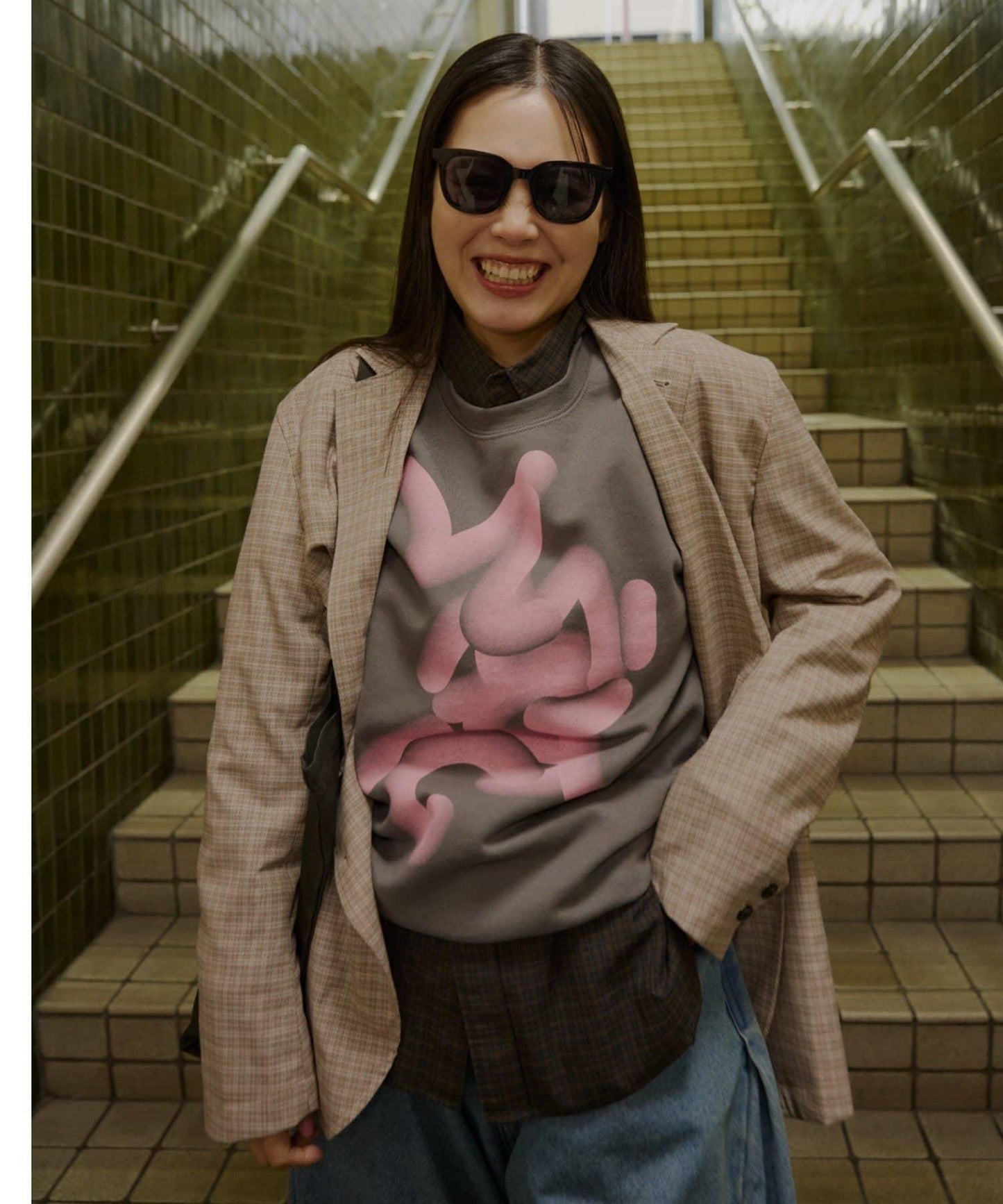 WHIMSIC 流線Logo絲網印花 套頭衛衣