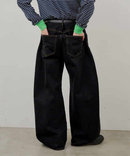 WHIMSIC 雙尺碼 可成套搭配 側褶 牛仔 牛仔褲