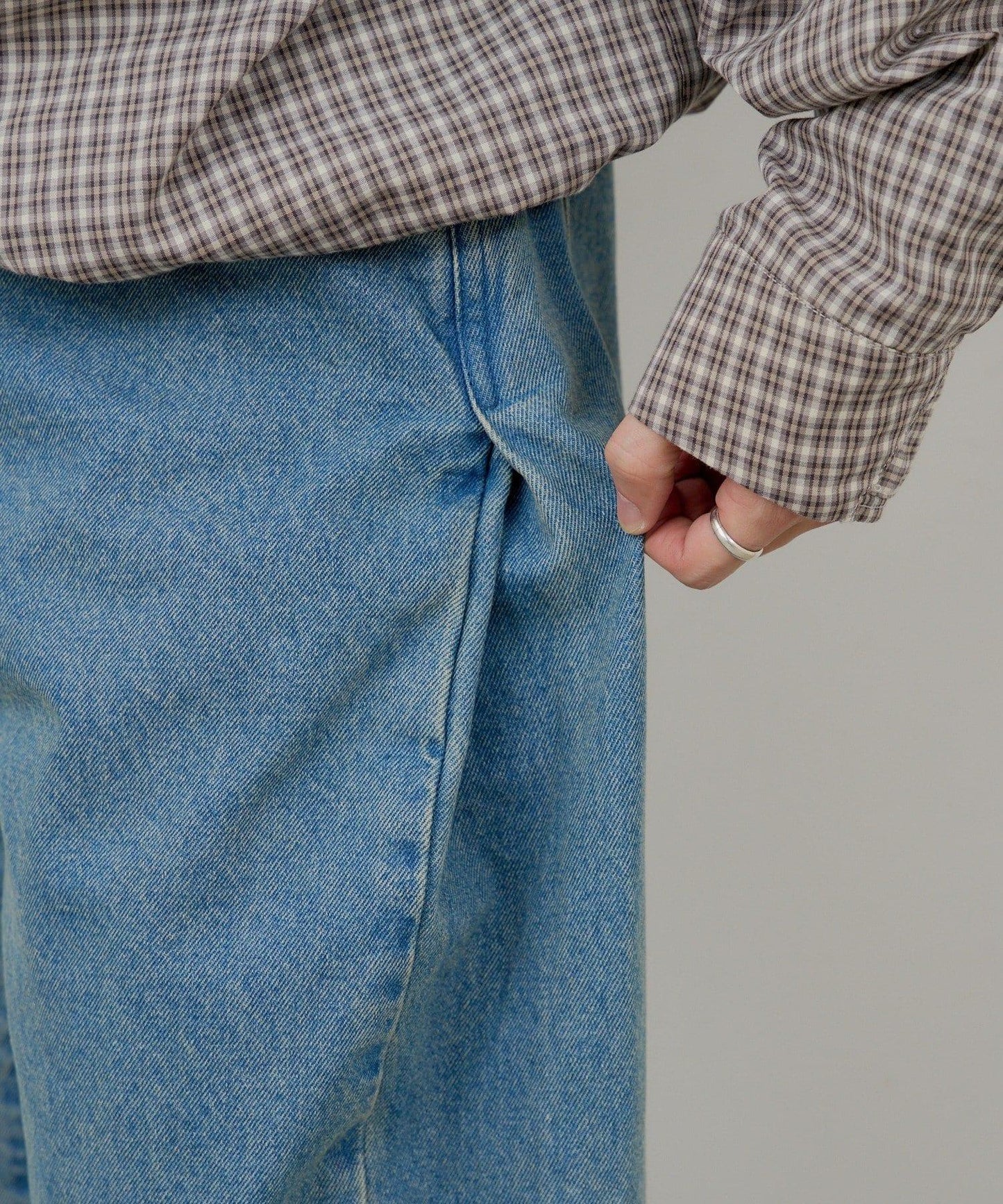 WHIMSIC 雙尺碼 可成套搭配 側褶 牛仔 牛仔褲