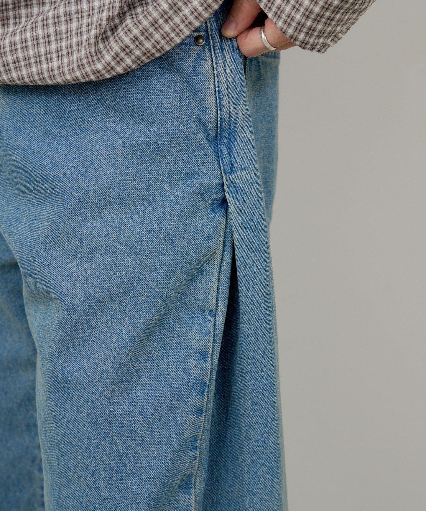 WHIMSIC 雙尺碼 可成套搭配 側褶 牛仔 牛仔褲