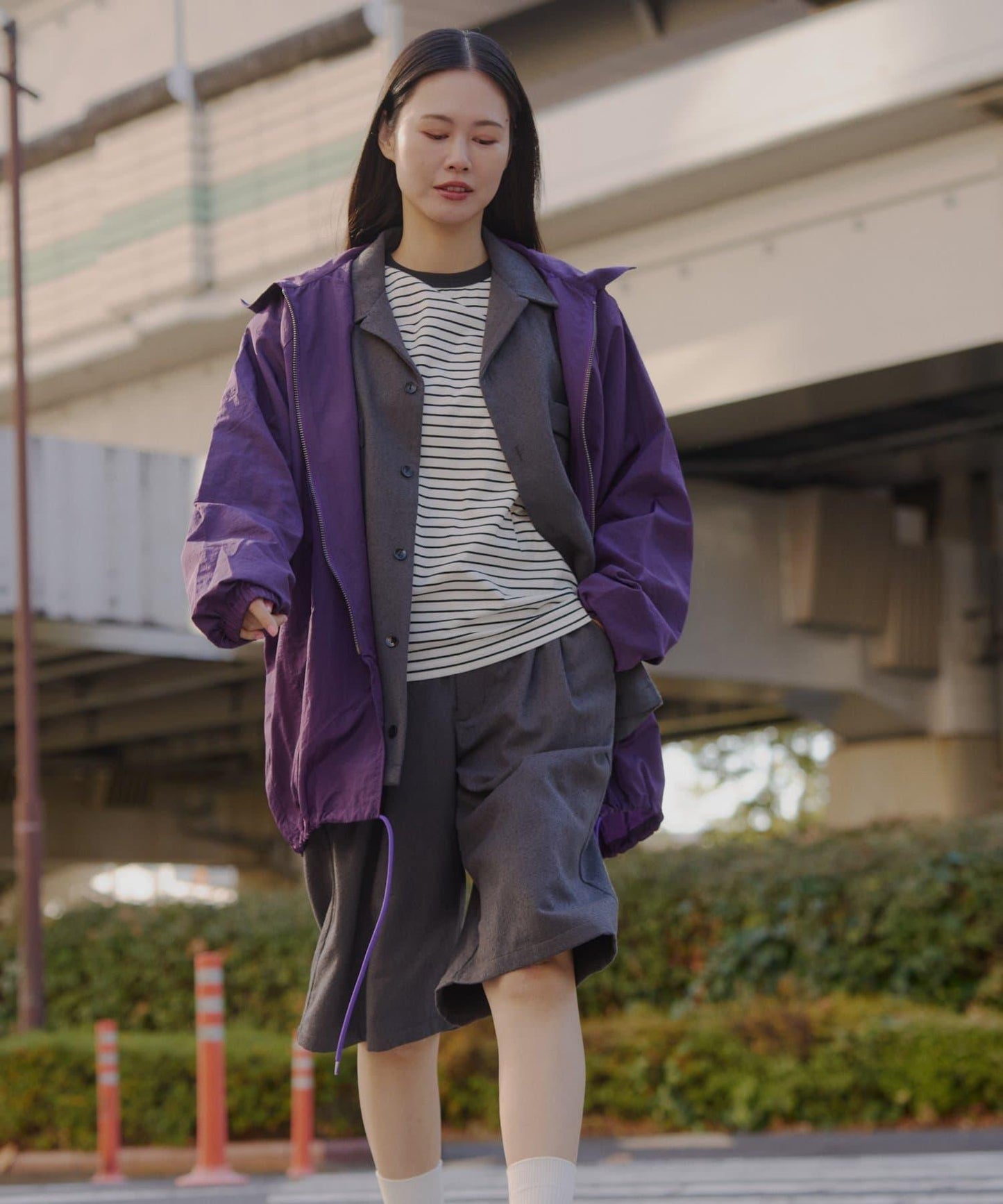 WHIMSIC 尼龍拉鍊連帽外套