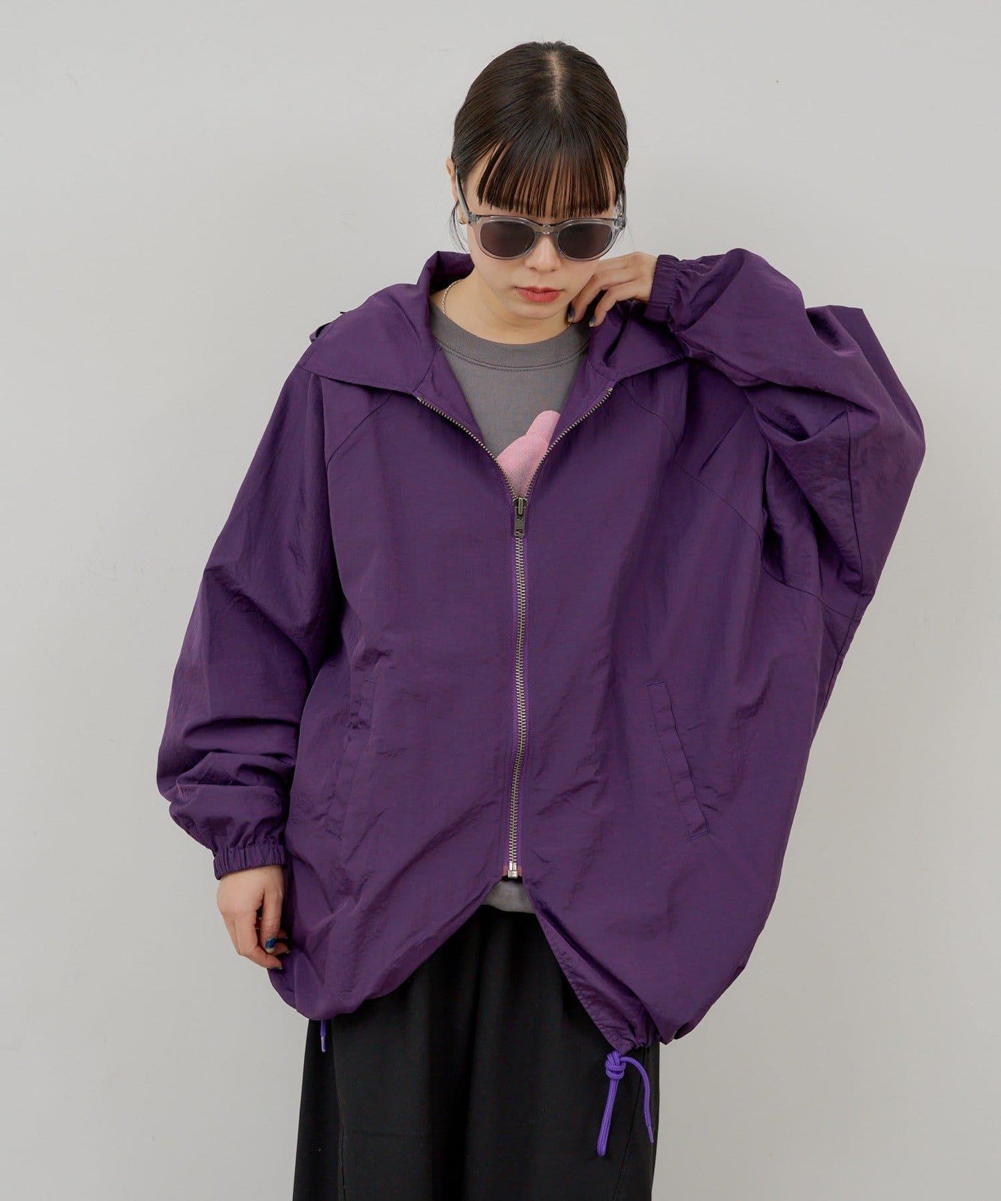 WHIMSIC 尼龍拉鍊連帽外套