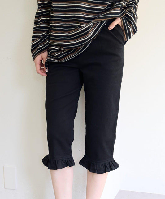 荷葉邊設計 卡普里褲