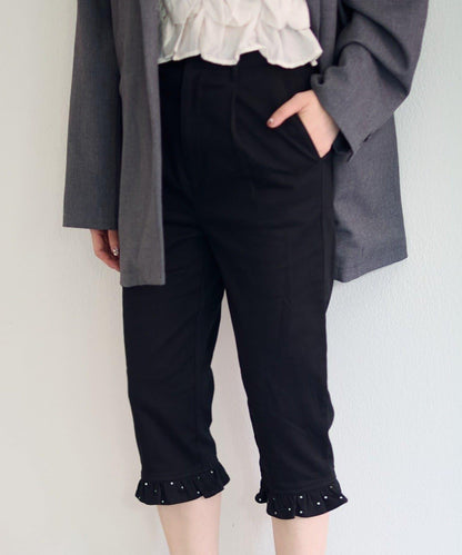 荷葉邊設計 卡普里褲