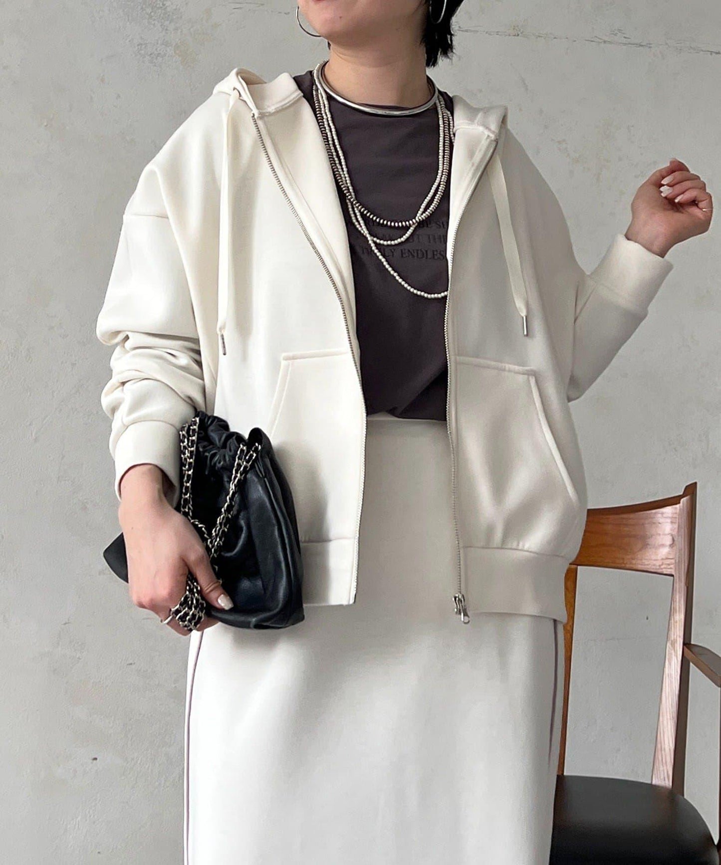 複合面料連帽衛衣