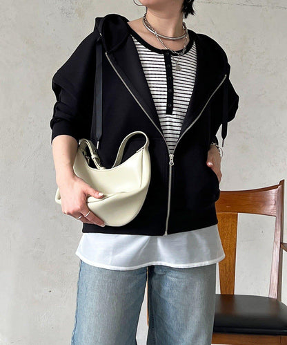 複合面料連帽衛衣