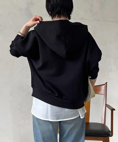 複合面料連帽衛衣