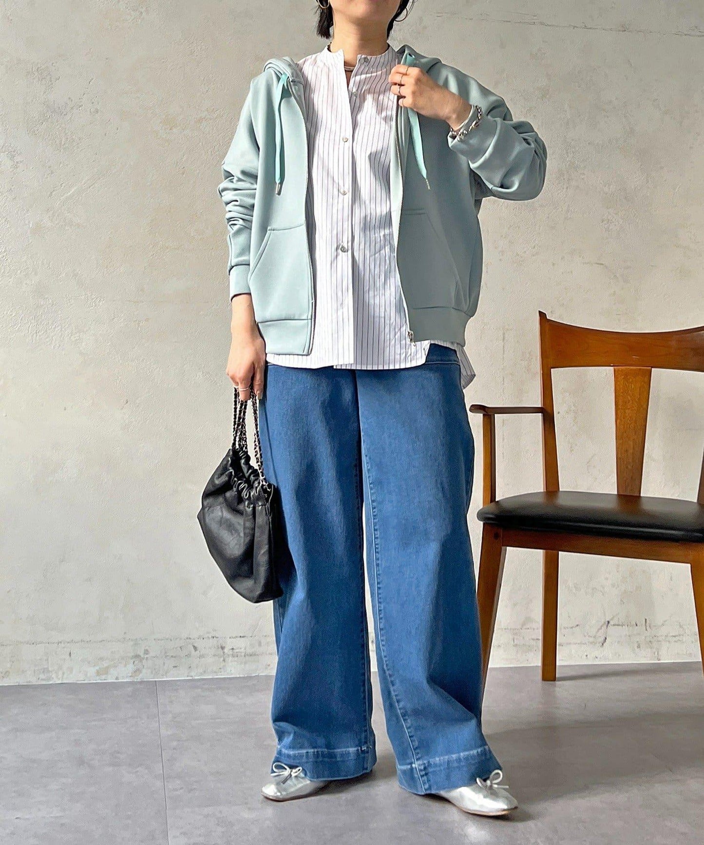 複合面料連帽衛衣