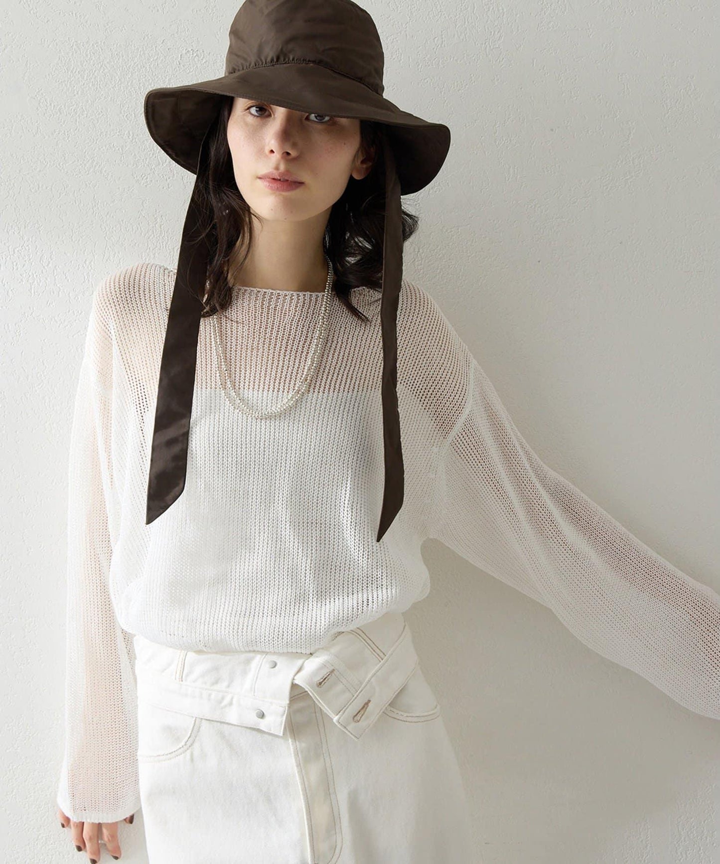 船領網眼針織套頭衫