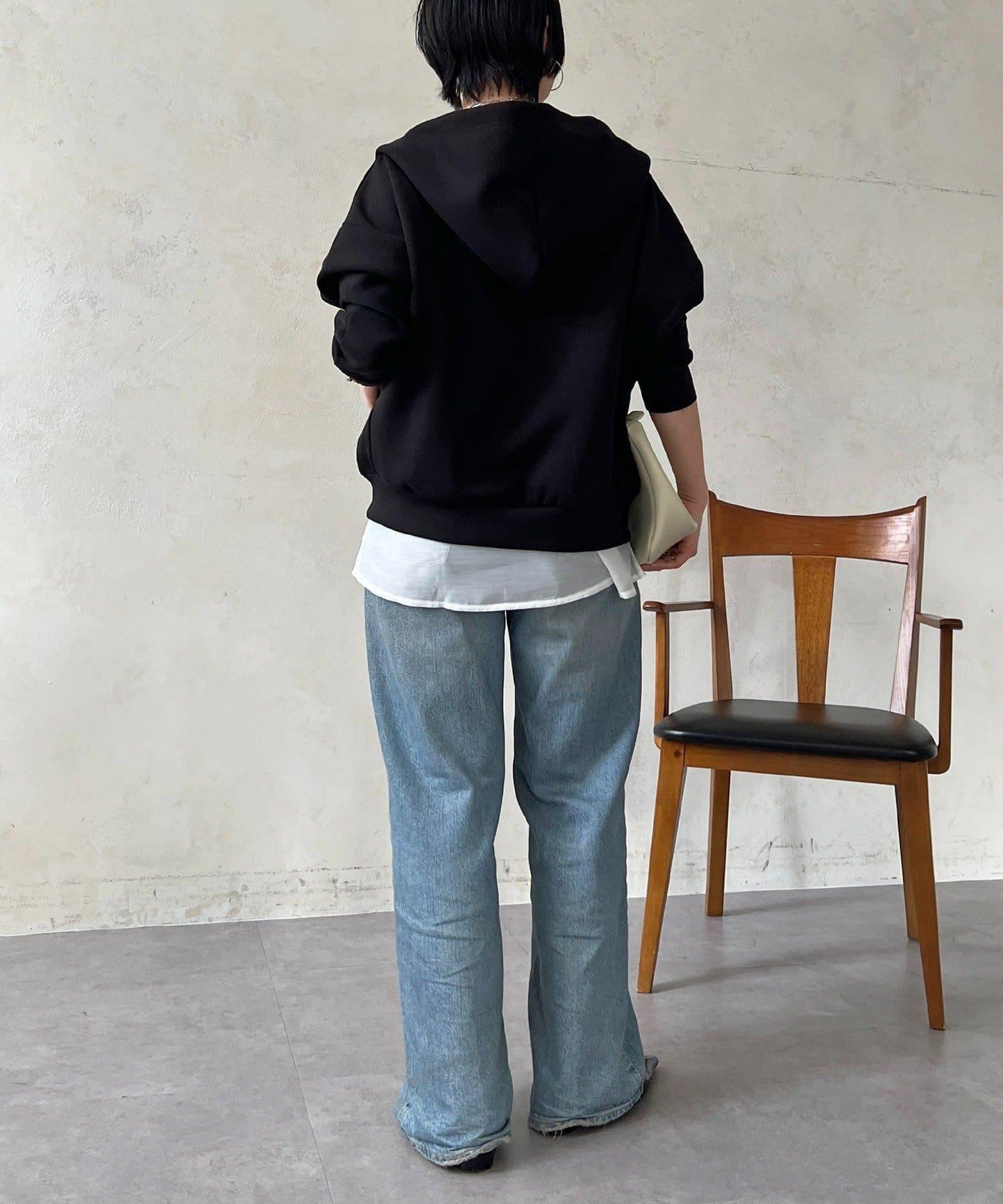 複合面料連帽衛衣