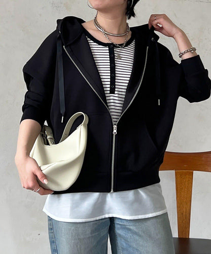 複合面料連帽衛衣