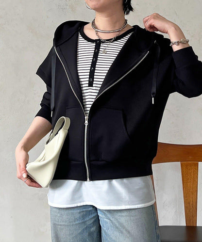 複合面料連帽衛衣