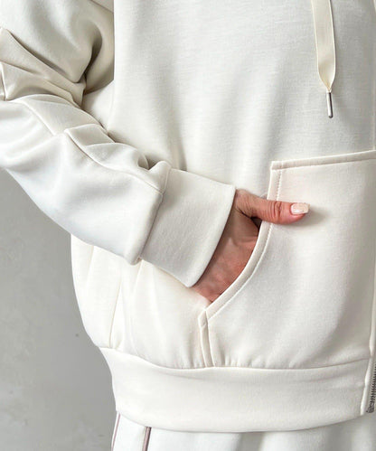 複合面料連帽衛衣