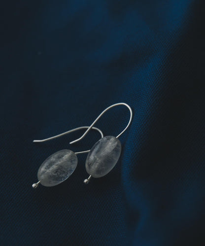 SMELLY so’ stone drop hook pierce 耳環