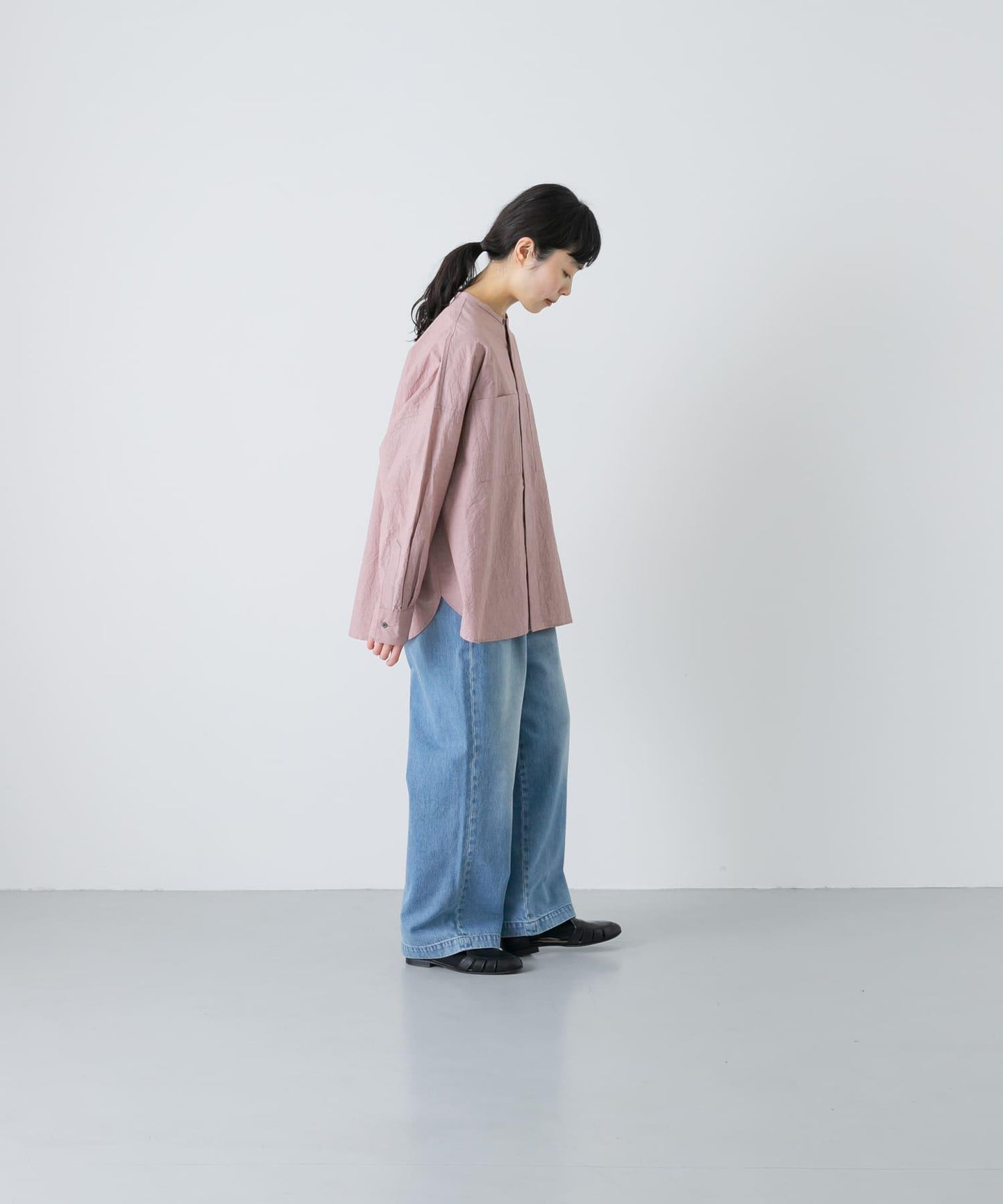 棉麻面料 雙口袋 襯衫