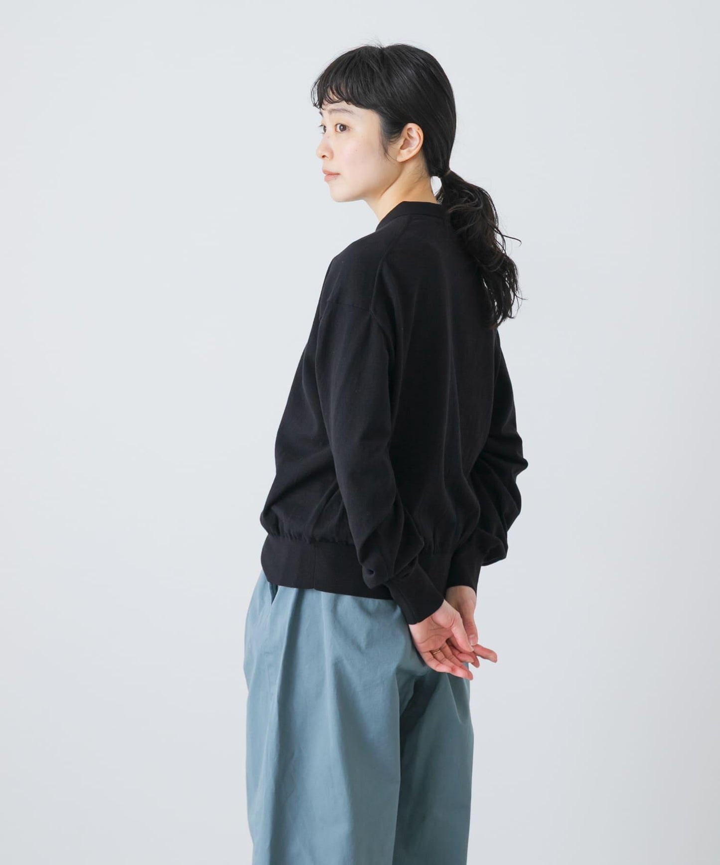 棉質細針織POLO領針織開衫