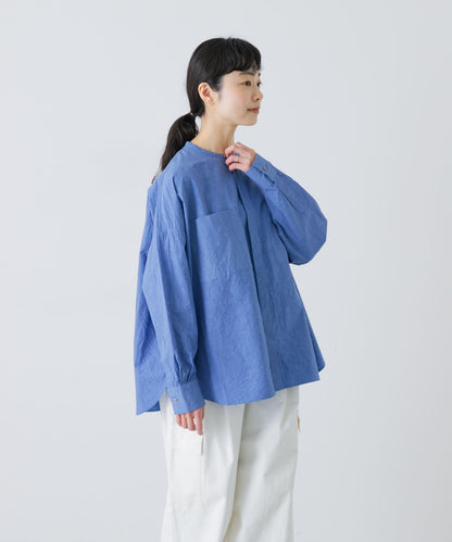 棉麻面料 雙口袋 襯衫