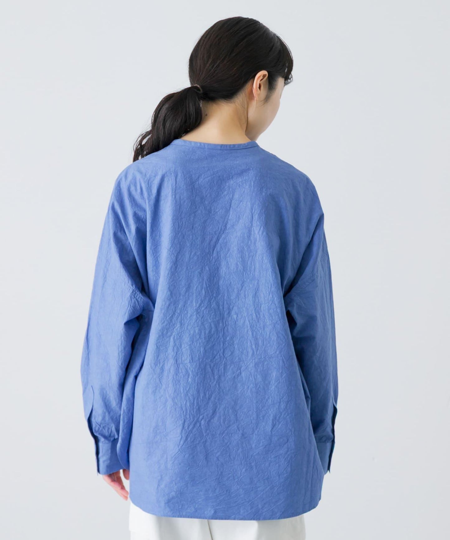 棉麻面料 雙口袋 襯衫