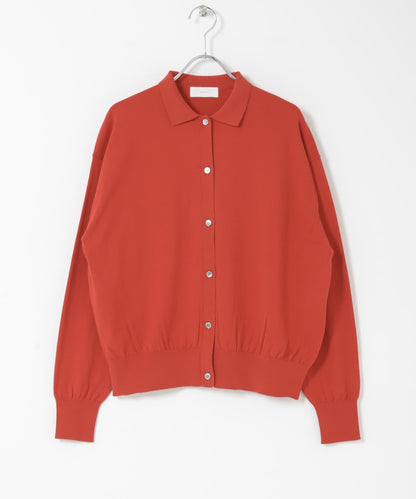 棉質細針織POLO領針織開衫