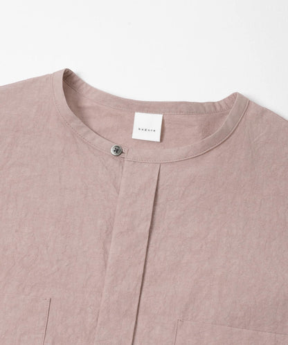 棉麻面料 雙口袋 襯衫