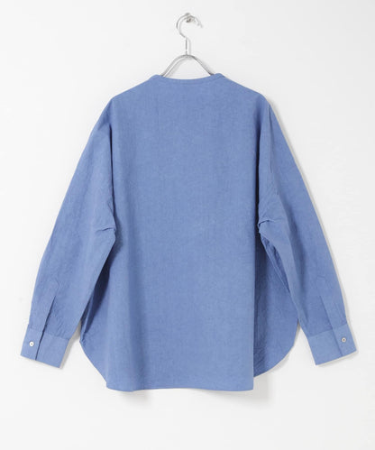 棉麻面料 雙口袋 襯衫