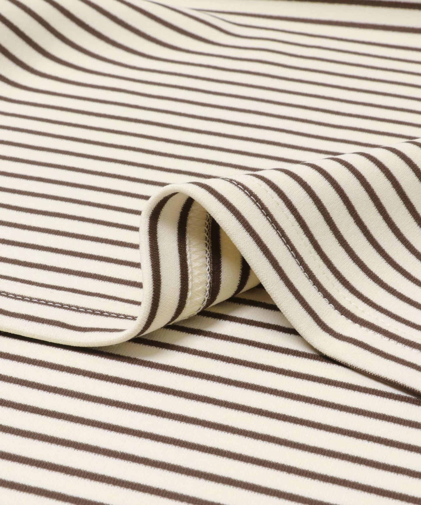 條紋亨利領長袖T恤