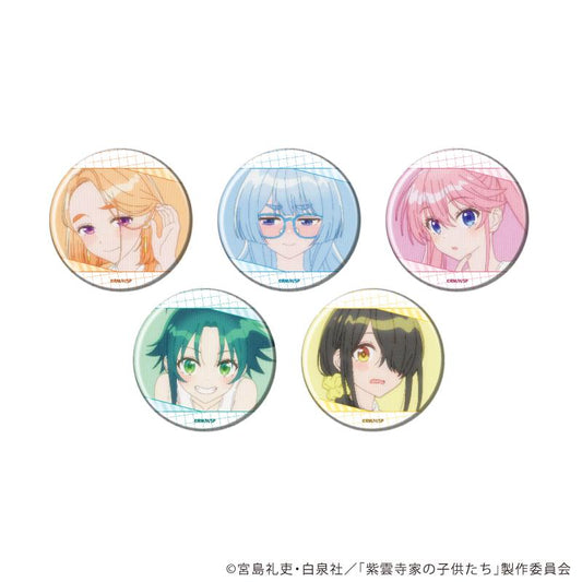 紫雲寺家の子供たち 場面寫插畫款 徽章套裝 全5種 完整套組 5個入