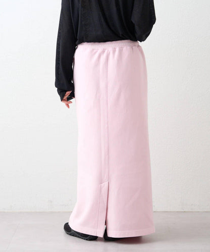 單點Logo刺繡水洗做舊丹寧風面料半身裙