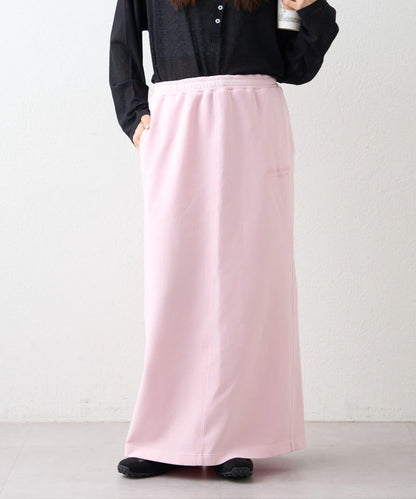 單點Logo刺繡水洗做舊丹寧風面料半身裙