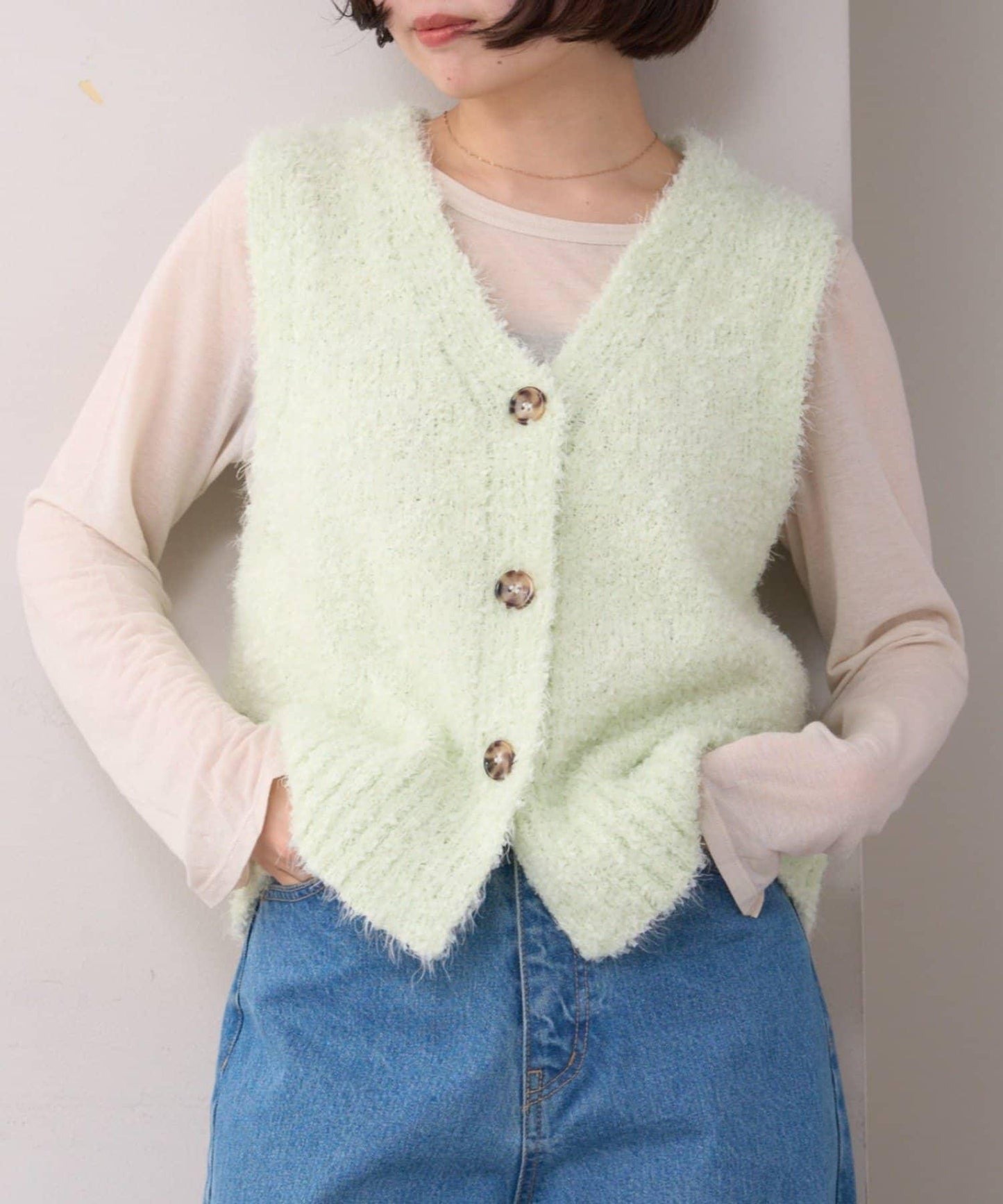 willow 短款網紗紗線背心