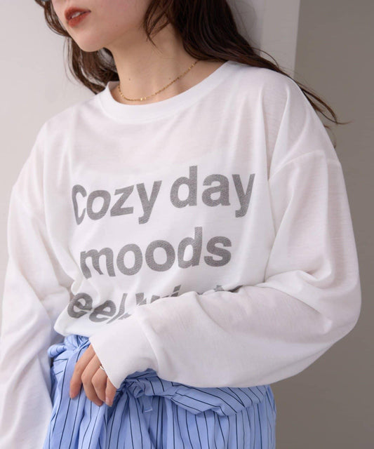 willow 仿舊LOGO 寬鬆款 長袖T恤