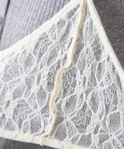 willow 蕾絲文胸吊帶拼接蜂巢紋上衣