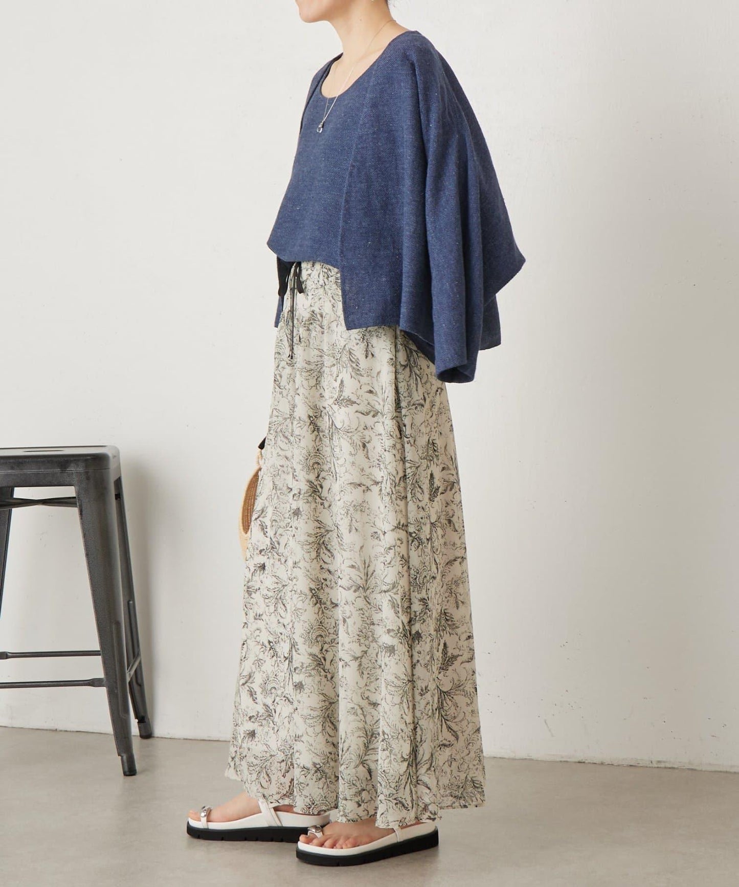 亞麻嵌織針織開衫